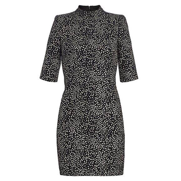 Alice and Olivia Inka Metallic Stretch Mock Neck Mini Dress - Picture 3 of 6